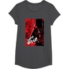 image:imageStar Wars Iconic Epic Darth Vader Split Face Chest Portrait TShirtDark Heather Grey