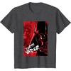 image:imageStar Wars Iconic Epic Darth Vader Split Face Chest Portrait TShirtDark Heather Grey