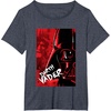image:imageStar Wars Iconic Epic Darth Vader Split Face Chest Portrait TShirtHeather Blue