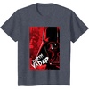 image:imageStar Wars Iconic Epic Darth Vader Split Face Chest Portrait TShirtHeather Blue