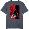 image:imageStar Wars Iconic Epic Darth Vader Split Face Chest Portrait TShirtHeather Blue