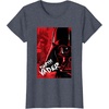 image:imageStar Wars Iconic Epic Darth Vader Split Face Chest Portrait TShirtHeather Blue
