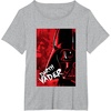 image:imageStar Wars Iconic Epic Darth Vader Split Face Chest Portrait TShirtHeather Grey
