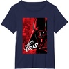 image:imageStar Wars Iconic Epic Darth Vader Split Face Chest Portrait TShirtNavy Blue