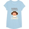 image:imageStar Wars Iconic Rebel Princess Leia Pixel Art Chibi Logo TShirtBaby Blue