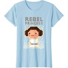 image:imageStar Wars Iconic Rebel Princess Leia Pixel Art Chibi Logo TShirtBaby Blue