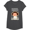 image:imageStar Wars Iconic Rebel Princess Leia Pixel Art Chibi Logo TShirtDark Heather Grey