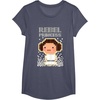 image:imageStar Wars Iconic Rebel Princess Leia Pixel Art Chibi Logo TShirtHeather Blue