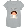 image:imageStar Wars Iconic Rebel Princess Leia Pixel Art Chibi Logo TShirtHeather Grey