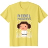 image:imageStar Wars Iconic Rebel Princess Leia Pixel Art Chibi Logo TShirtLemon Yellow