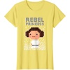 image:imageStar Wars Iconic Rebel Princess Leia Pixel Art Chibi Logo TShirtLemon Yellow