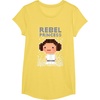 image:imageStar Wars Iconic Rebel Princess Leia Pixel Art Chibi Logo TShirtLemon Yellow