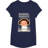 image:imageStar Wars Iconic Rebel Princess Leia Pixel Art Chibi Logo TShirtNavy Blue