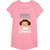 image:imageStar Wars Iconic Rebel Princess Leia Pixel Art Chibi Logo TShirtPink