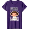 image:imageStar Wars Iconic Rebel Princess Leia Pixel Art Chibi Logo TShirtPurple