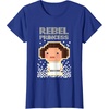 image:imageStar Wars Iconic Rebel Princess Leia Pixel Art Chibi Logo TShirtRoyal Blue