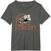 image:imageStar Wars Iconic Retro Racer Millennium Falcon Chest Logo TShirtAsphalt Grey