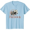 image:imageStar Wars Iconic Retro Racer Millennium Falcon Chest Logo TShirtBaby Blue