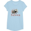 image:imageStar Wars Iconic Retro Racer Millennium Falcon Chest Logo TShirtBaby Blue