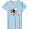 image:imageStar Wars Iconic Retro Racer Millennium Falcon Chest Logo TShirtBaby Blue