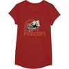 image:imageStar Wars Iconic Retro Racer Millennium Falcon Chest Logo TShirtCranberry Red