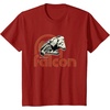 image:imageStar Wars Iconic Retro Racer Millennium Falcon Chest Logo TShirtCranberry Red