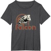 image:imageStar Wars Iconic Retro Racer Millennium Falcon Chest Logo TShirtDark Heather Grey
