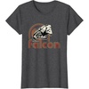 image:imageStar Wars Iconic Retro Racer Millennium Falcon Chest Logo TShirtDark Heather Grey
