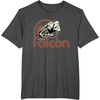 image:imageStar Wars Iconic Retro Racer Millennium Falcon Chest Logo TShirtDark Heather Grey