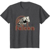 image:imageStar Wars Iconic Retro Racer Millennium Falcon Chest Logo TShirtDark Heather Grey