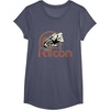 image:imageStar Wars Iconic Retro Racer Millennium Falcon Chest Logo TShirtHeather Blue