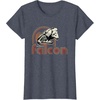 image:imageStar Wars Iconic Retro Racer Millennium Falcon Chest Logo TShirtHeather Blue