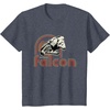 image:imageStar Wars Iconic Retro Racer Millennium Falcon Chest Logo TShirtHeather Blue