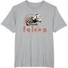 image:imageStar Wars Iconic Retro Racer Millennium Falcon Chest Logo TShirtHeather Grey