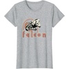 image:imageStar Wars Iconic Retro Racer Millennium Falcon Chest Logo TShirtHeather Grey