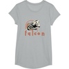 image:imageStar Wars Iconic Retro Racer Millennium Falcon Chest Logo TShirtHeather Grey