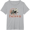 image:imageStar Wars Iconic Retro Racer Millennium Falcon Chest Logo TShirtHeather Grey