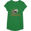 image:imageStar Wars Iconic Retro Racer Millennium Falcon Chest Logo TShirtKelly Green