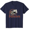 image:imageStar Wars Iconic Retro Racer Millennium Falcon Chest Logo TShirtNavy Blue