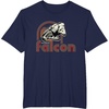 image:imageStar Wars Iconic Retro Racer Millennium Falcon Chest Logo TShirtNavy Blue