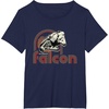 image:imageStar Wars Iconic Retro Racer Millennium Falcon Chest Logo TShirtNavy Blue