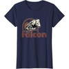 image:imageStar Wars Iconic Retro Racer Millennium Falcon Chest Logo TShirtNavy Blue
