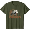 image:imageStar Wars Iconic Retro Racer Millennium Falcon Chest Logo TShirtOlive Green