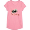 image:imageStar Wars Iconic Retro Racer Millennium Falcon Chest Logo TShirtPink
