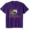 image:imageStar Wars Iconic Retro Racer Millennium Falcon Chest Logo TShirtPurple