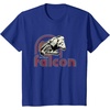 image:imageStar Wars Iconic Retro Racer Millennium Falcon Chest Logo TShirtRoyal Blue