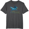 image:imageStar Wars Iconic XWing Rebel Ship Flying Big Chest Logo TShirtDark Heather Grey