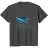image:imageStar Wars Iconic XWing Rebel Ship Flying Big Chest Logo TShirtDark Heather Grey
