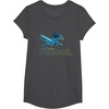 image:imageStar Wars Iconic XWing Rebel Ship Flying Big Chest Logo TShirtDark Heather Grey