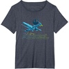 image:imageStar Wars Iconic XWing Rebel Ship Flying Big Chest Logo TShirtHeather Blue